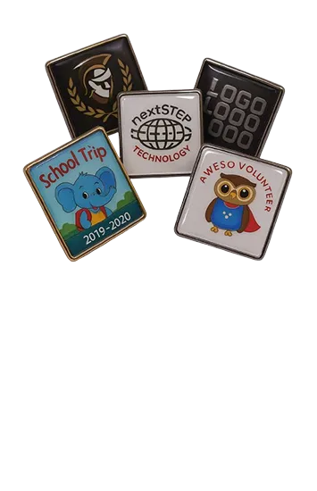 Customized Square Epoxy Lapel Pin