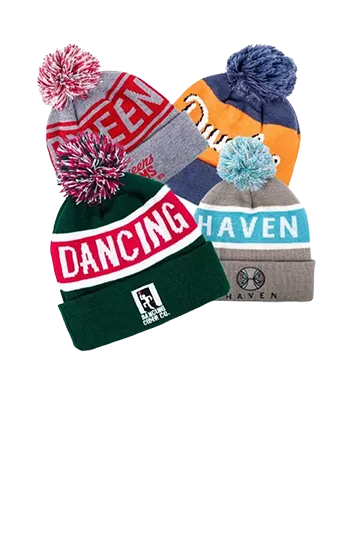 Custom Jacquard Beanie With Pom